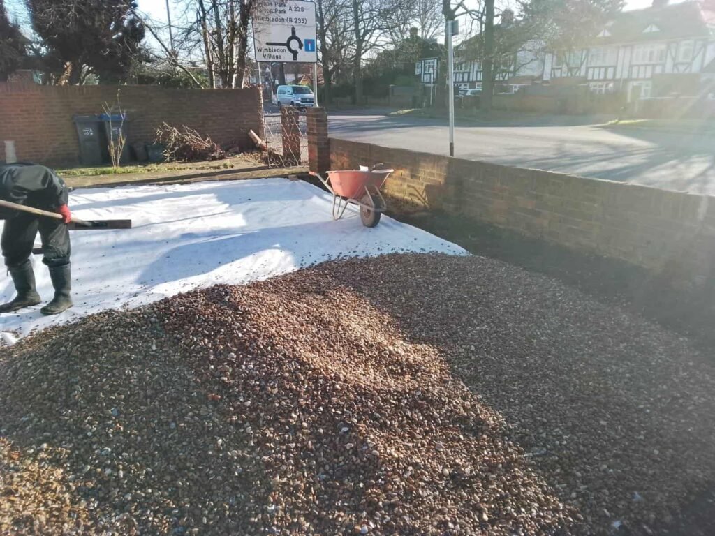 Working on the front garden in Wimbledon