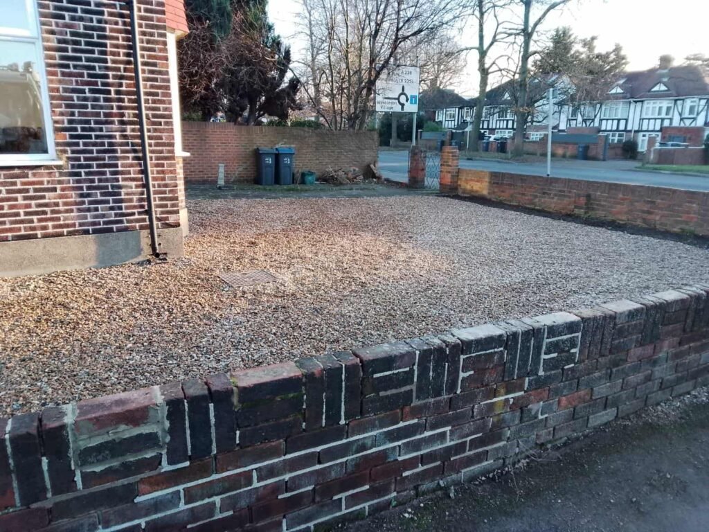 The finished front garden in Wimbledon